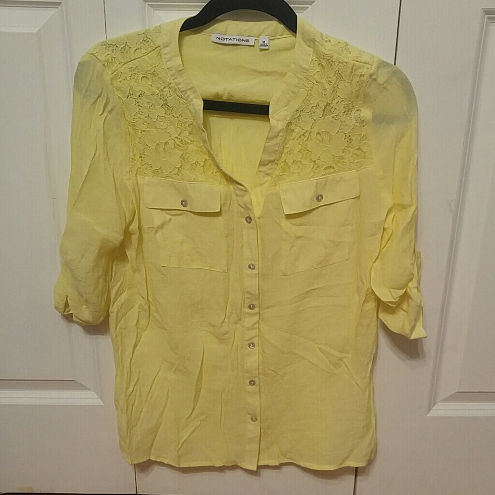 Yellow 3/4 sleeve top